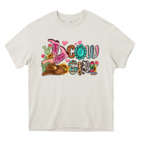 Cream western cowgirl Heavy Core Tee - MaliasSmallBusiness