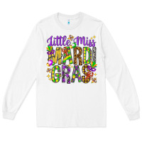 White Little miss Mardi Gras Long Sleeve Tee - HowdyJamesFarm