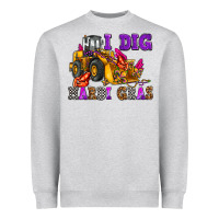 Heather Grey i dig mardi gras olivia Heavyweight Sweatshirt - OliviaCreatesArt
