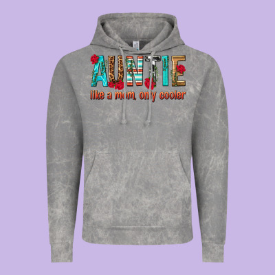 Auntie Like A Mom Only Cooler Vintage Hoodie Designed By Texasbilliewilder