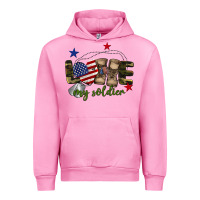 Fuchsia Pink Love My Soldier Urban Hoodie - BarkalooDesign