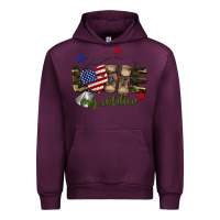 Mauve Wine Love My Soldier Urban Hoodie - BarkalooDesign