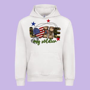 Love My Soldier Urban Hoodie Designed By Barkaloodesign