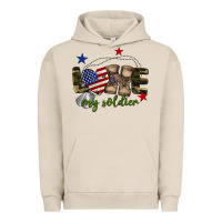 Pigment French Oak Love My Soldier Urban Hoodie - BarkalooDesign