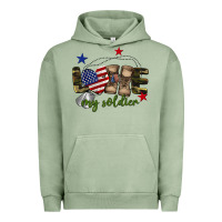 Pigment Oil Green Love My Soldier Urban Hoodie - BarkalooDesign