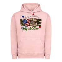 Pigment Salmon Love My Soldier Urban Hoodie - BarkalooDesign