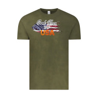 Vintage Olive God Bless The USA Vintage Tee - Bettercallsaul