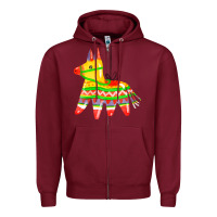 Burgundy pinata Zipper Hoodie - FaDigitalArtStudio