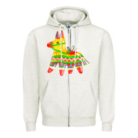 Oatmeal Heather pinata Zipper Hoodie - FaDigitalArtStudio
