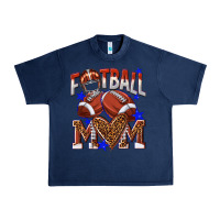Navy American Football Mom Urban Heavy Tee - NancyCooperArtShop