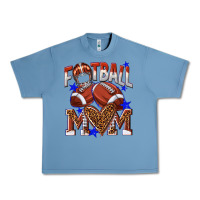 Pebble Blue American Football Mom Urban Heavy Tee - NancyCooperArtShop