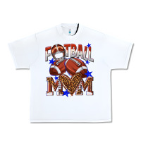 White American Football Mom Urban Heavy Tee - NancyCooperArtShop