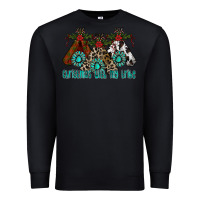 Black Christmas With Tribe Premium Sweatshirt - CowhideDigitalArt