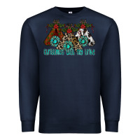 Navy Christmas With Tribe Premium Sweatshirt - CowhideDigitalArt