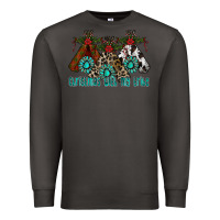 Smoke Christmas With Tribe Premium Sweatshirt - CowhideDigitalArt