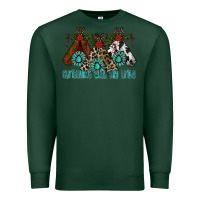 Sports Green Christmas With Tribe Premium Sweatshirt - CowhideDigitalArt