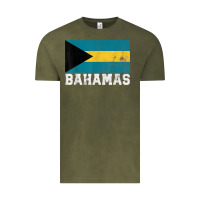Vintage Olive Bahamas Flag Country Men Women Kids Christmas Gift Family Vintage Tee - longCreatives