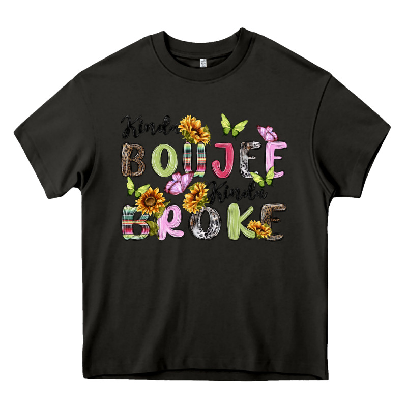 Kinda Boujee Kinda Broke Heavy Core Tee by MaliasSmallBusiness | Teevron