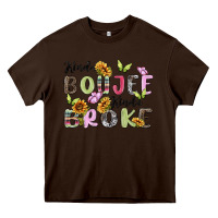 Chocolate Brown kinda boujee kinda broke Heavy Core Tee - MaliasSmallBusiness