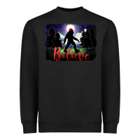 Black bigfoot believe christmas Heavyweight Sweatshirt - FaDigitalArtStudio