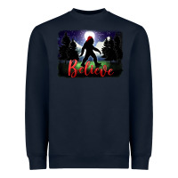 Navy bigfoot believe christmas Heavyweight Sweatshirt - FaDigitalArtStudio