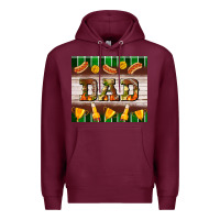 Burgundy Football Dad Tumbler Premium Hoodie - BundleAndBundleShop