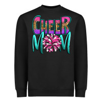 Black cheer mom Heavyweight Sweatshirt - OliviaCreatesArt