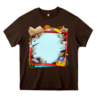 Chocolate Brown school your text here Heavy Core Tee - NancyCooperArtShop