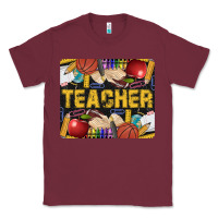 Burgundy Western Teacher Black And Glitter Classic Tee - LillyAllenDesigns
