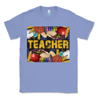 Colony Blue Western Teacher Black And Glitter Classic Tee - LillyAllenDesigns