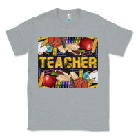 Heather Grey Western Teacher Black And Glitter Classic Tee - LillyAllenDesigns