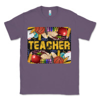 Lavender Western Teacher Black And Glitter Classic Tee - LillyAllenDesigns