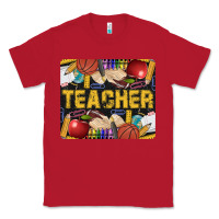 Red Western Teacher Black And Glitter Classic Tee - LillyAllenDesigns