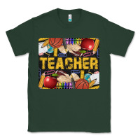 Sports Green Western Teacher Black And Glitter Classic Tee - LillyAllenDesigns