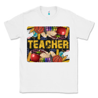 White Western Teacher Black And Glitter Classic Tee - LillyAllenDesigns