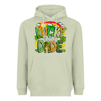 Matcha Lucky Little Dude Heavyweight Hoodie - CowhideDigitalArt