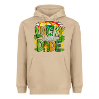 Mushroom Lucky Little Dude Heavyweight Hoodie - CowhideDigitalArt