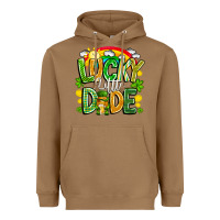 Toasted Coconut Lucky Little Dude Heavyweight Hoodie - CowhideDigitalArt