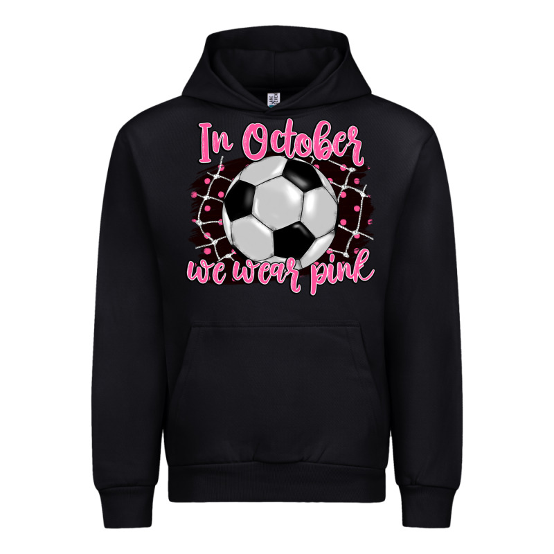 In October We Wear Pink Soccer Urban Hoodie by BarkalooDesign | Teevron