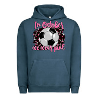 Pigment Midnight Navy in october we wear pink soccer Urban Hoodie - BarkalooDesign