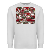 Dove Grey vintage christmas car pattern Premium Sweatshirt - CowhideDigitalArt