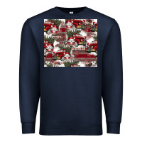 Navy vintage christmas car pattern Premium Sweatshirt - CowhideDigitalArt