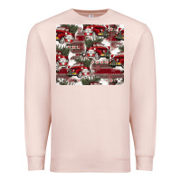 Pale Pink vintage christmas car pattern Premium Sweatshirt - CowhideDigitalArt