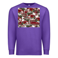 Purple vintage christmas car pattern Premium Sweatshirt - CowhideDigitalArt