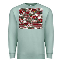 Seafoam vintage christmas car pattern Premium Sweatshirt - CowhideDigitalArt