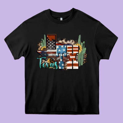 Tx Texas Heavy Core Tee Designed By Nancycooperartshop