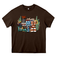 Chocolate Brown tx texas Heavy Core Tee - NancyCooperArtShop