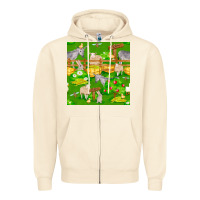 Sandshell farm life seamless pattern Zipper Hoodie - FaDigitalArtStudio