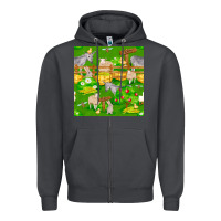 Smoke farm life seamless pattern Zipper Hoodie - FaDigitalArtStudio