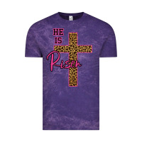 Cloud Purple He Is Risen Leopard Vintage Tee - Bettercallsaul